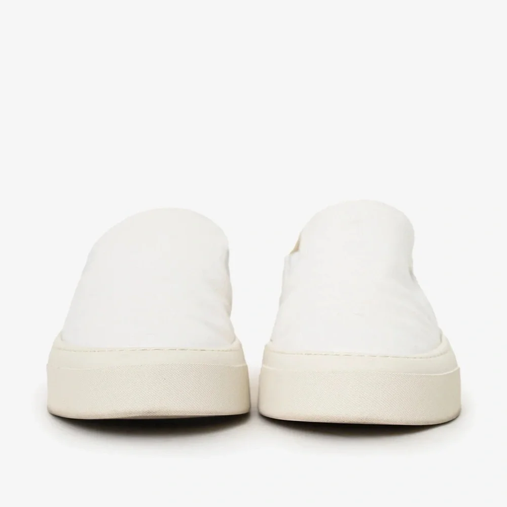 The Row Cream White Slip-On Sneakers